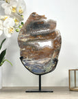 Stunning Natural Quartz Slice Portal, Metallic Stand included - MWS2326
