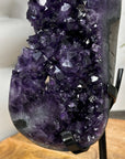Amethyst Crystal Specimen on Metal Stand for Home Decor - MWS3066
