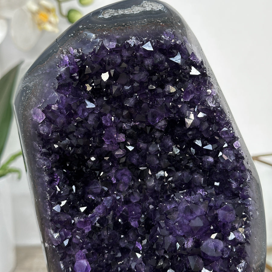 Uruguayan A+ Grade Amethyst Crystal Cluster on Stand - MWS2627