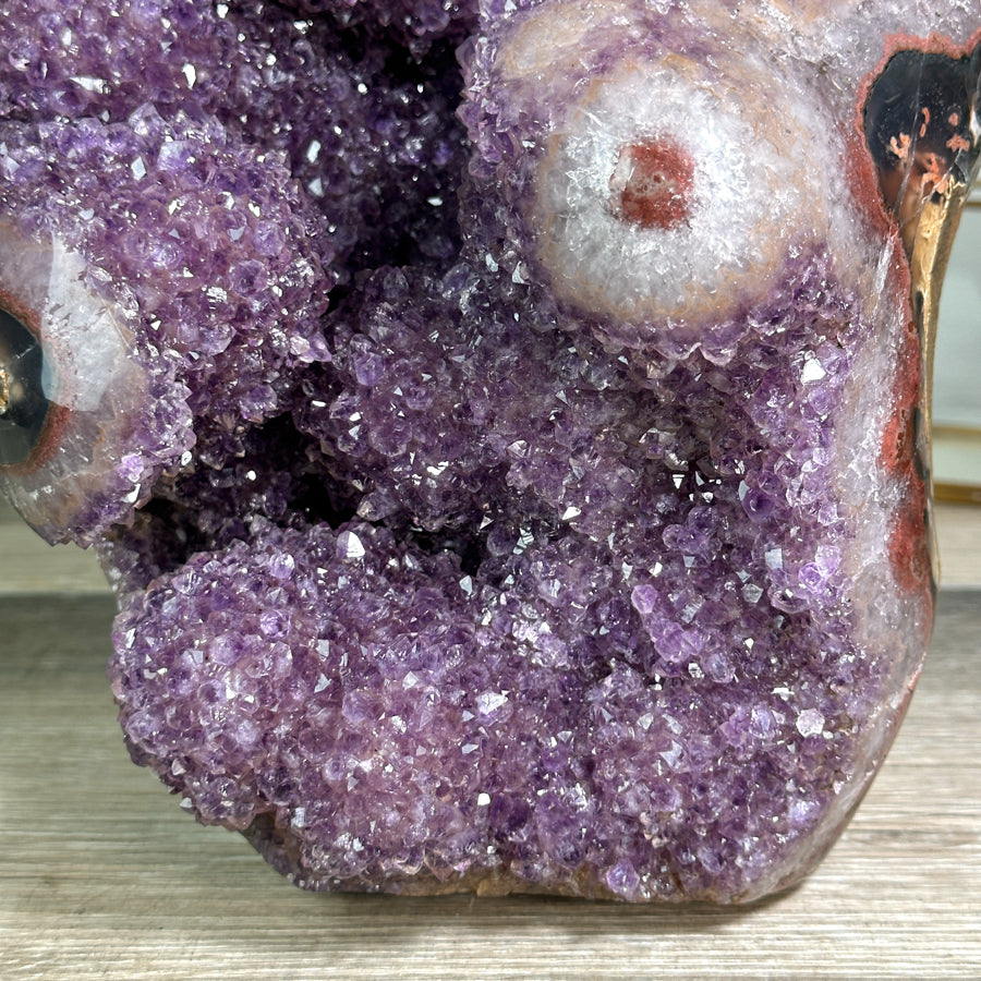 Natural Amethyst &amp; Agate Statement Piece for Home Decor - CBP1255