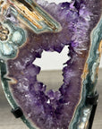 Natural Amethyst & Green Jasper Slice Portal - MWS2239