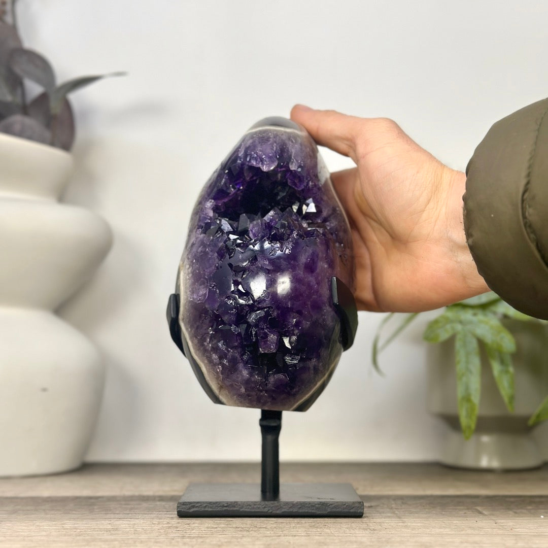 Top Grade Natural Amethyst Cluster with Agate Matrix - MWS3351