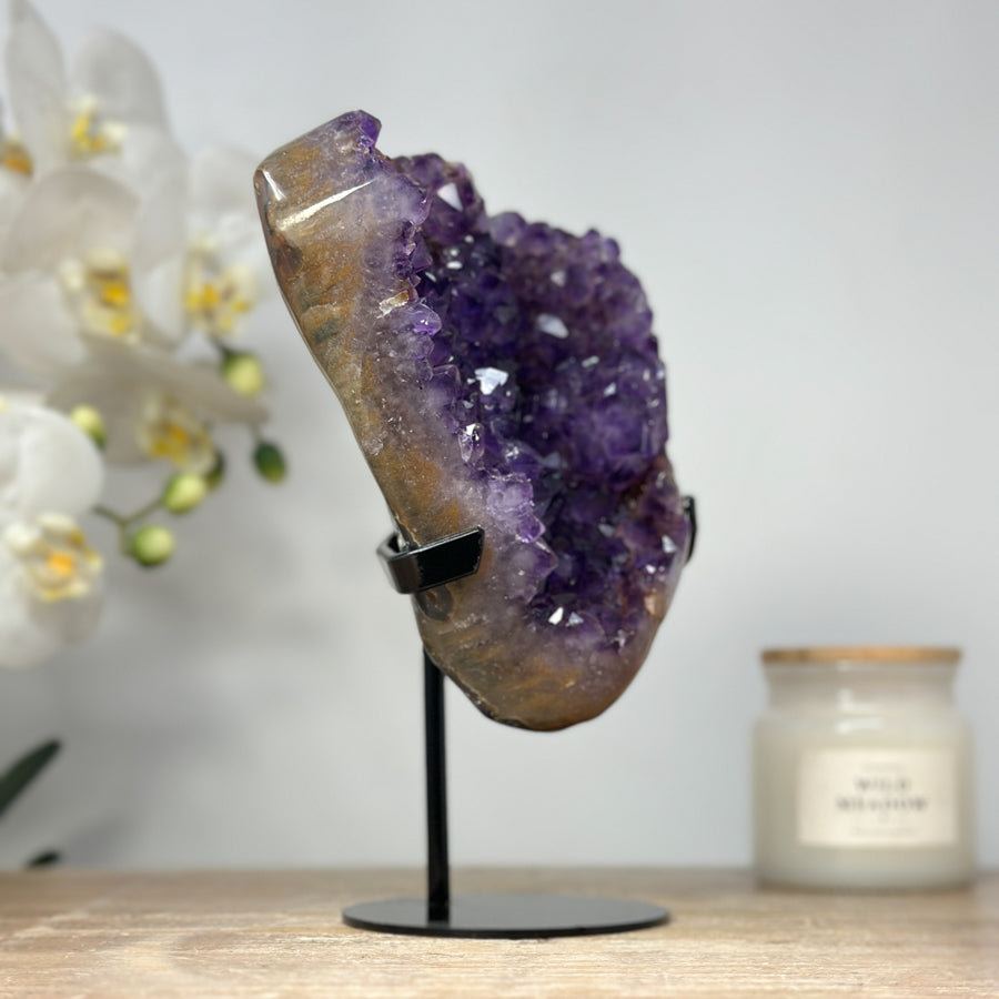 Natural Uruguayan Amethyst Cluster, Stand Included - MWS1499