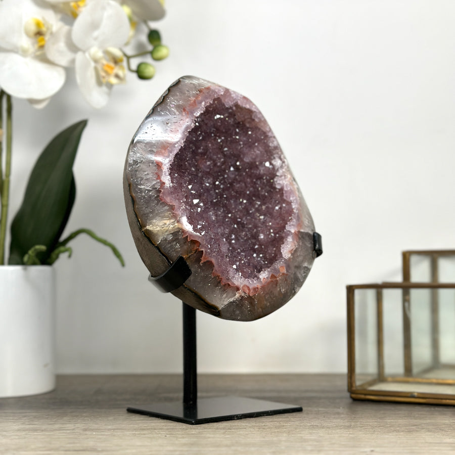 Natural Pink Amethyst Geode - MWS2260