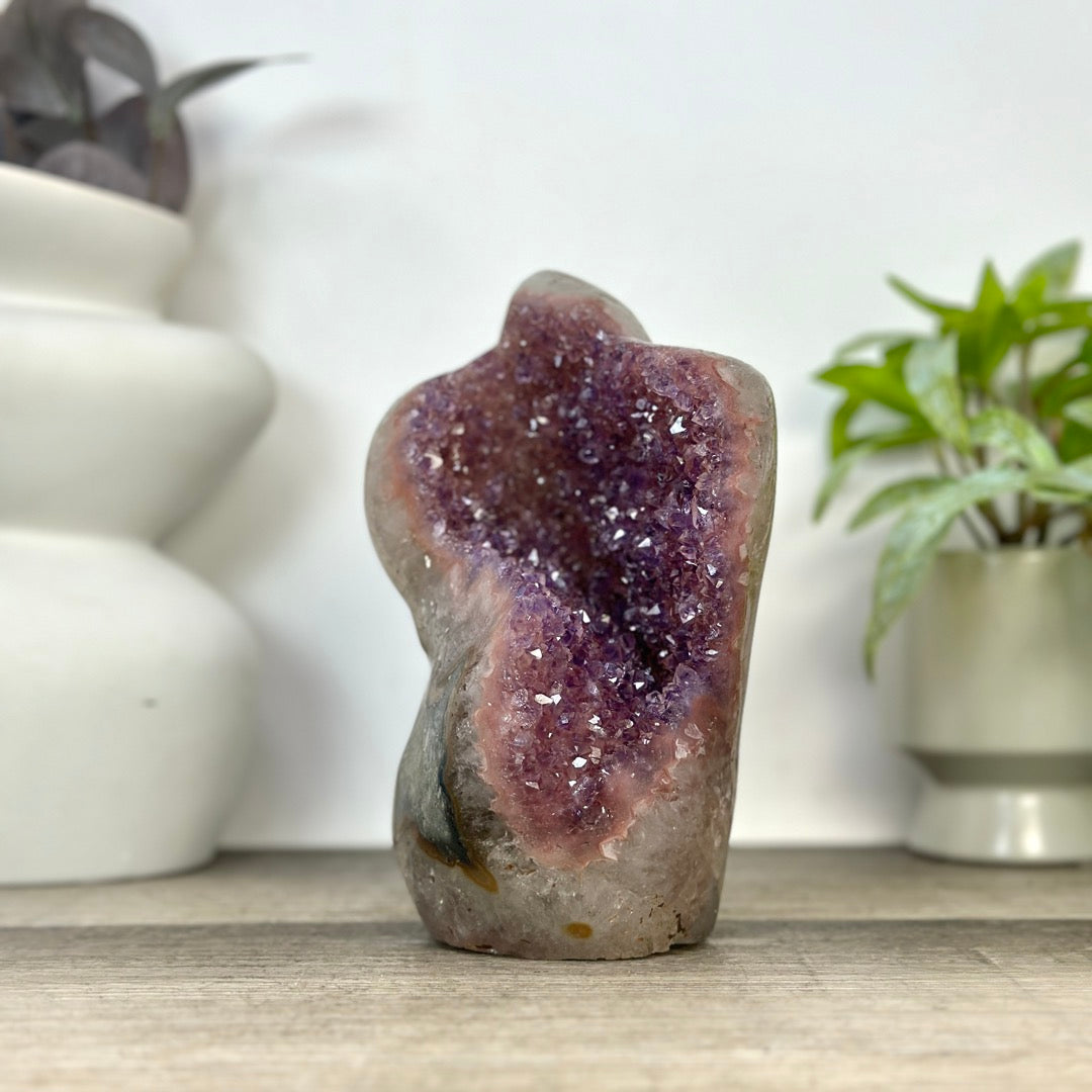 Natural Agate &amp; Quartz Stone Art Crystal - CBP1393