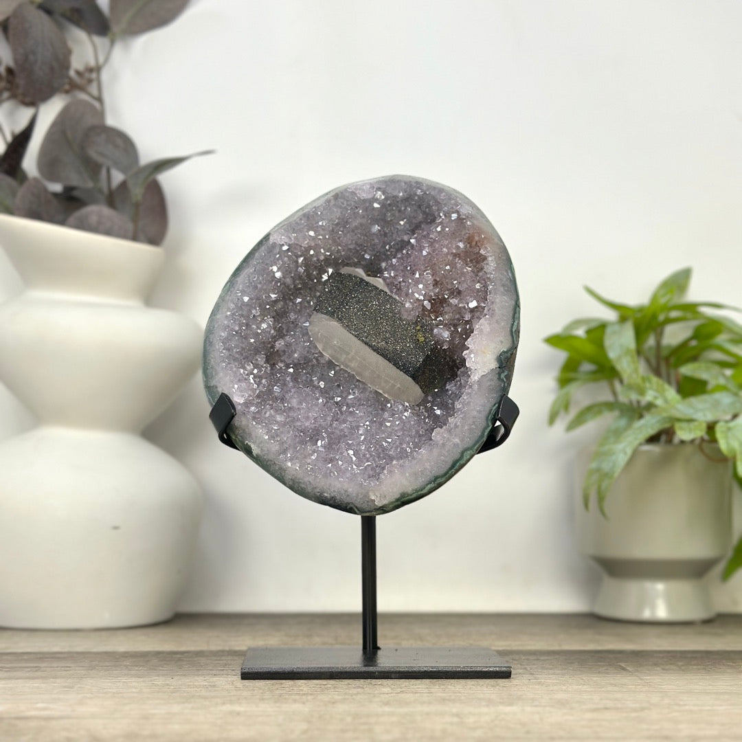 Collection Grade Amethyst Geode with Calcite Formation - MWS3381