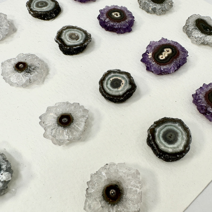 Unique Small Stalactite Slices Set - Natural Crystal for Handmade Jewelry - STS0035