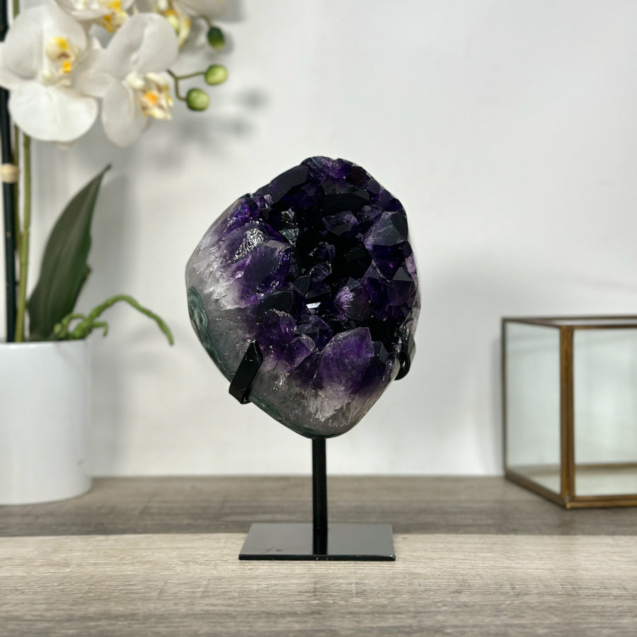 Amethyst Crystal Cluster with Large Deep Purple Crystals - MWS2688