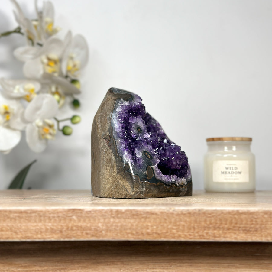 Stunning Natural Amethyst Cathedral Geode with Stalactite Formaitons - CBP1099
