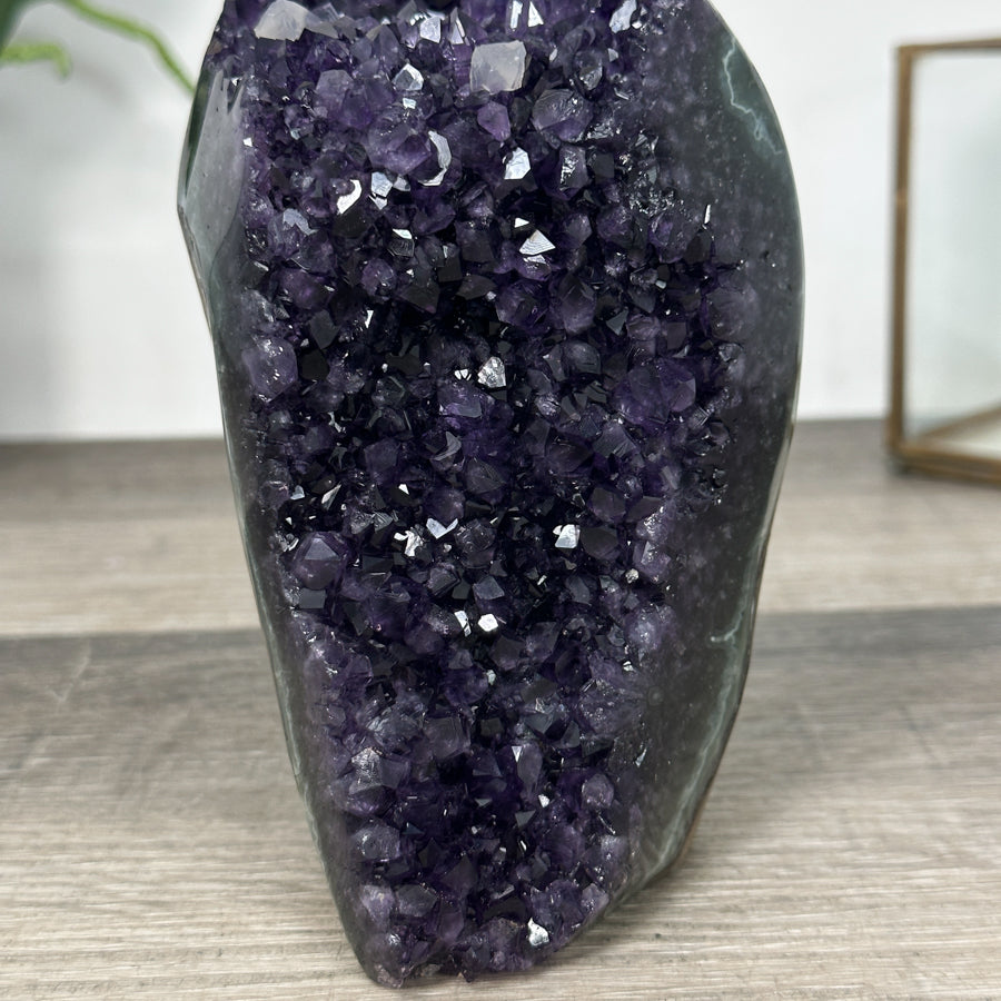 Natural Amethyst Cathedal with Green Jasper Matrix - CBP1288