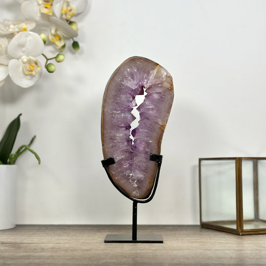 Natural Amethyst Stone Portal on Stand - MWS3013