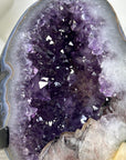 Uruguayan Amethyst Geode with Calcite Inclusion on Metal Stand - MWS3330