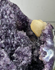 Uruguayan Amethyst Specimen with Green Jasper Shell & Calcite Formation - MWS3148