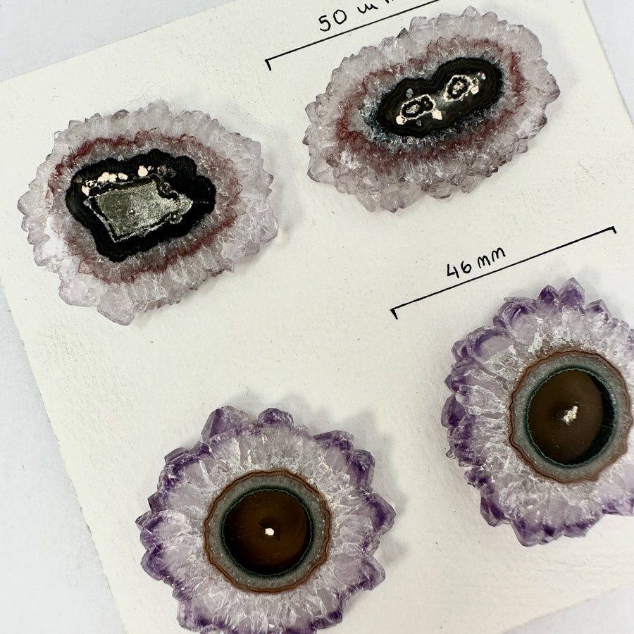 Genuine Large Amethyst Stalactite Slices Flat - Perfect for Crafting Unique Jewelry - STS0038