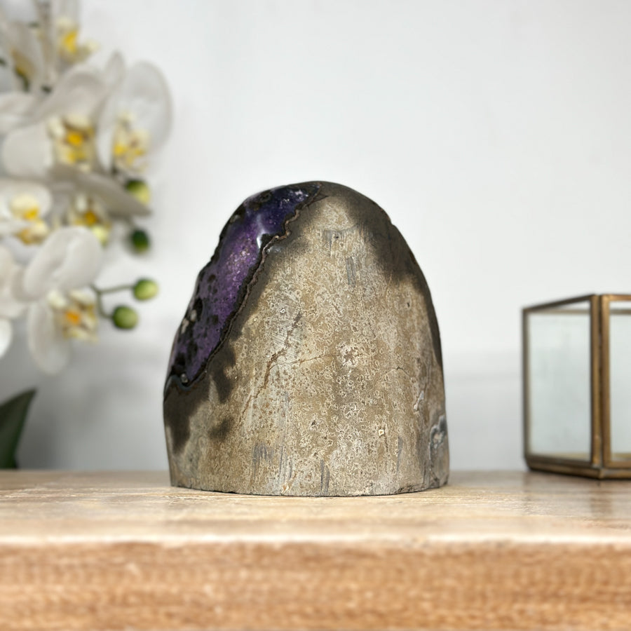Amethyst Geode with Sparkling Crystal Interior - CBP1155