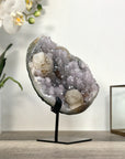 Amethyst and Calcite Crystal Cluster with stalctite Formations on Stand - MWS2607