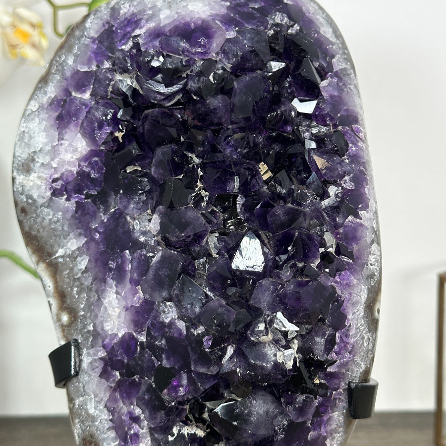 Natural Amethyst Cluster on Metal Stand - MWS3020