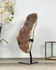 Natural Peach Tone Crystal on Stand – Unique Mineral Specimen for Display - MWS2826