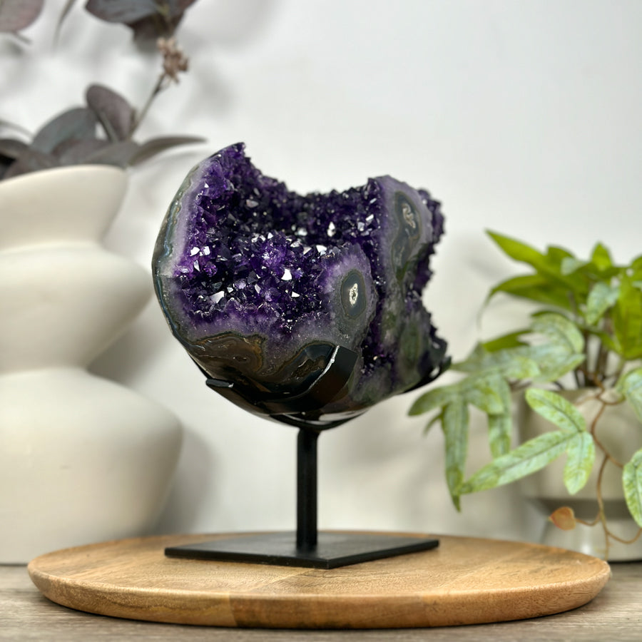 Unique Natural Amethyst Specimen with A+ Grade Crystals &amp; Stalactite Formations - MWS3103