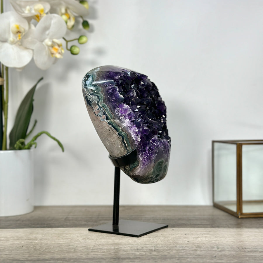 Amethyst Crystal Cluster with Dark Purple Crystals - MWS2692