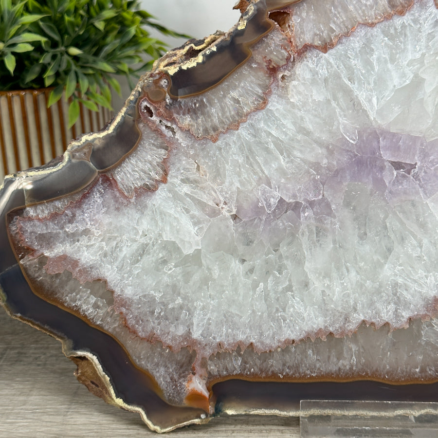 Natural Quartz Stone Slice tray for Home Decor - SLC0011