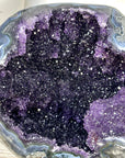 Natural Amethyst Geode with Calcite Crystal Formation - STGE0053
