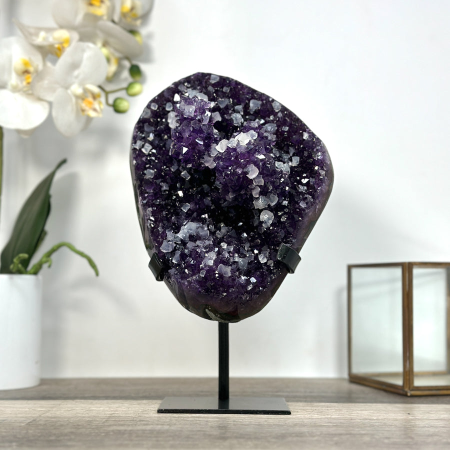 Deep Purple Amethyst Crystal Cluster for Home Decor Display - MWS2616