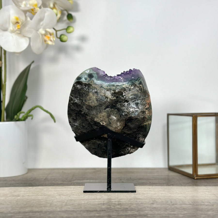 Uruguayan Amethyst Cluster with Stalactite Crystal Formations - MWS2687