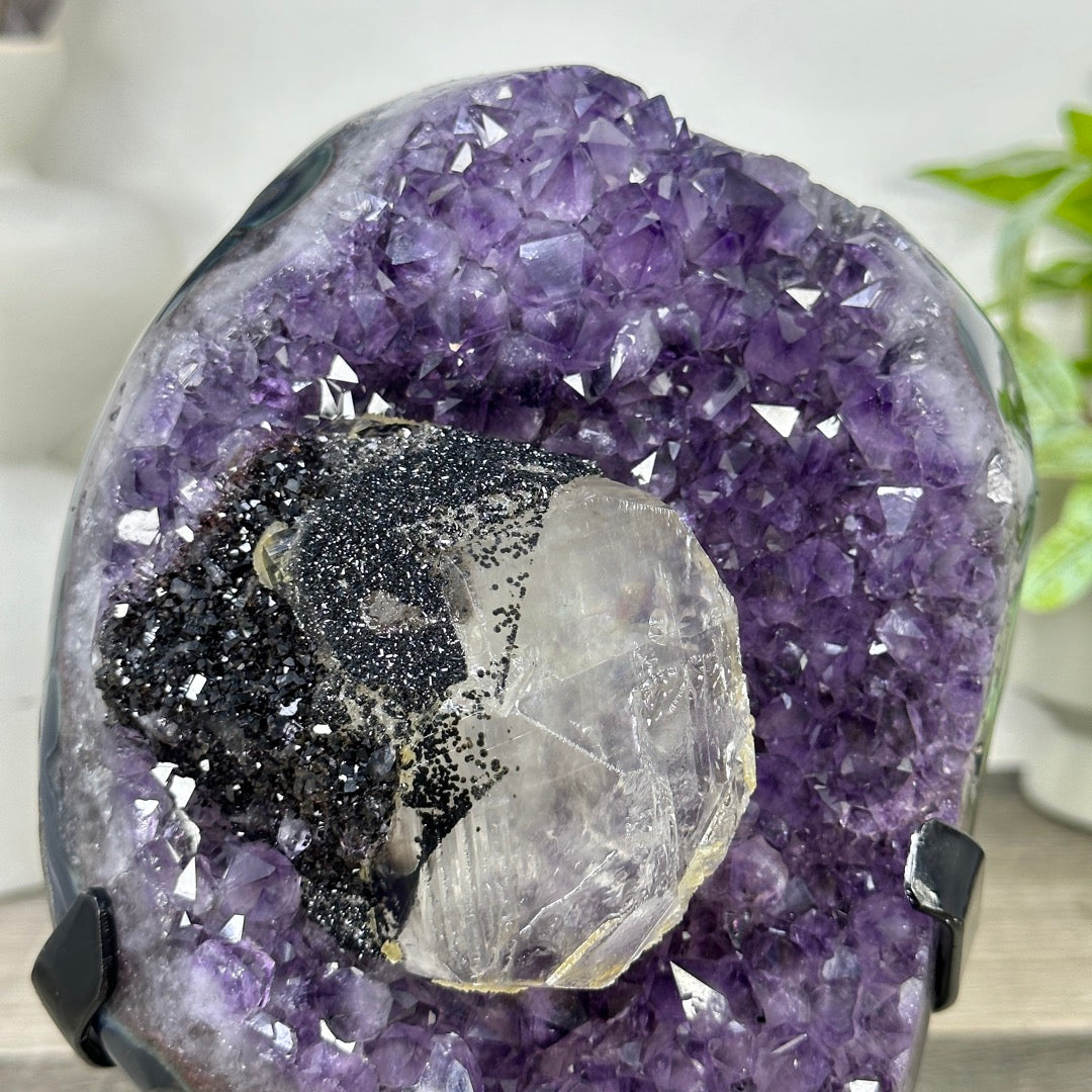 Unqiue Amethyst Cluster with Collection Grade Calcite inclusion - MWS3356