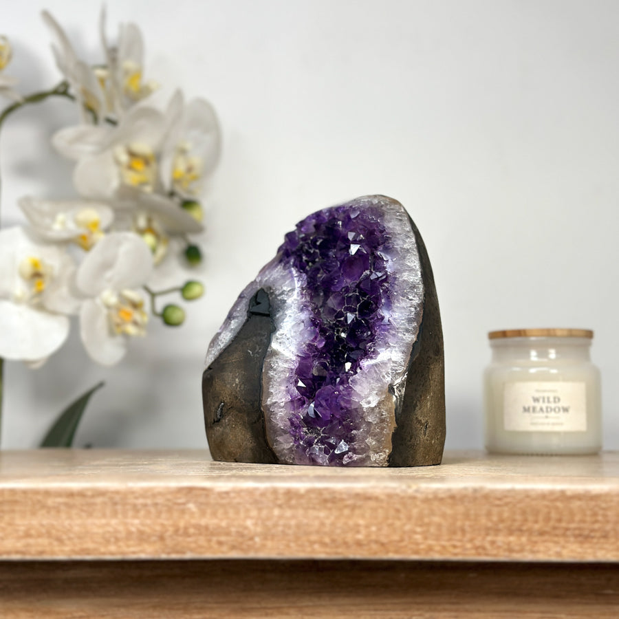 Natural Amethyst Cathedral with Deep Purple Crystals - CBP1100