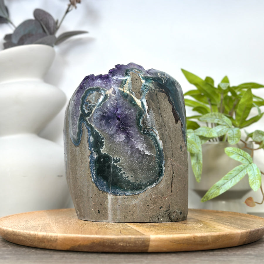 Large Deep Purple Amethyst Cathedral Geode - CBP1305