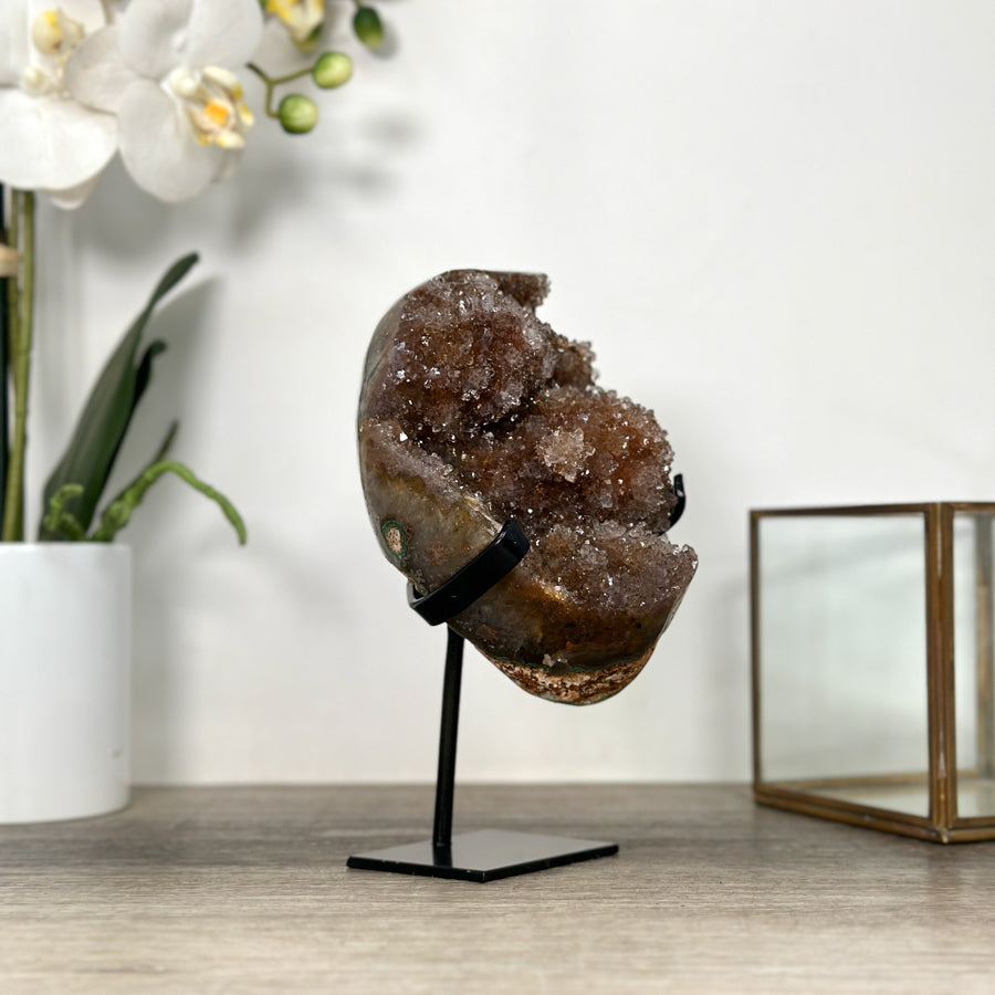 Natural Caramel Citrine Cluster – Radiant Golden Crystal for Abundant Energy &amp; Home Decor - MWS2522