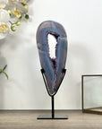 Blue Banded Agate & Amethyst Geode Portal - MWS3000