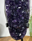 Natural Deep Purple Amethyst Cluster on Metal Stand - MWS3121
