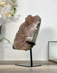Orange Tone Crystal Cluster with Sparkling Formation on Stand for Home Decor - MWS2625