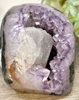 Natural Amethyst Geode with Calcite Crystal Inclusion - CBP1409
