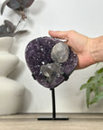 Unique Natural Amethyst Cluster with Calcite Formation - MWS3177