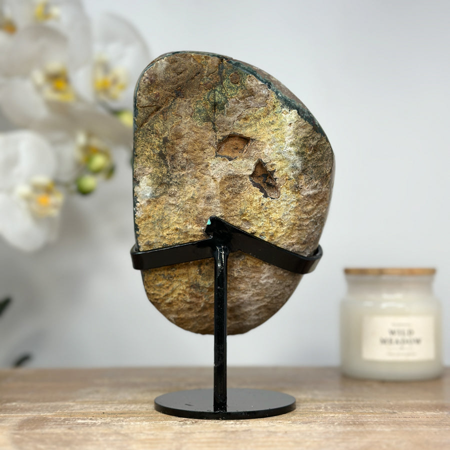 Beautiful Rose Tone Sugar Druzy Geode - MWS1462