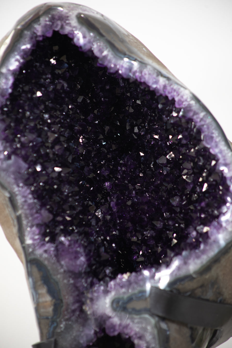XXL Natural Amethyst Geode on Rotery Stand - AWS1454