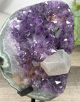Uruguayan Amethyst Cluster with Calcite Formation and Jasper Shell - MWS3204