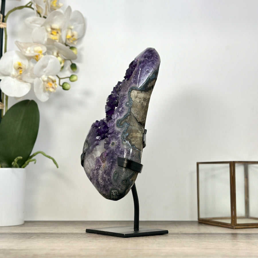 Uruguayan Amethyst Cluster with Large Deep Purple Crystals - MWS2983