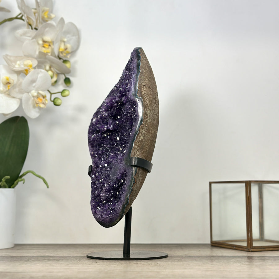 Natural Large Amethyst Cluster on Stand - MWS2987