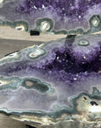 Large Amethyst & Green Jasper Jewelry Box on Metal Stand - MWS2993