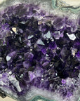 Huge 43 lb Natural Amethyst & Green Jasper Geode - MWS2994