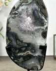 Quartz Geode Slice on Metal Stand - MWS2998