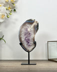 Natural Quartz & Amethyst Stone Slice on Stand - MWS3008