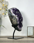 Natural Uruguayan Amethyst Geode on Metal Stand - MWS2744