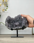 Natural Amethyst Crystal Formation on Handmade Metal Stand - MWS2789