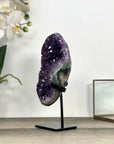 Natural Uruguayan Amethyst Cluster with Green Jasper Shell - MWS2814