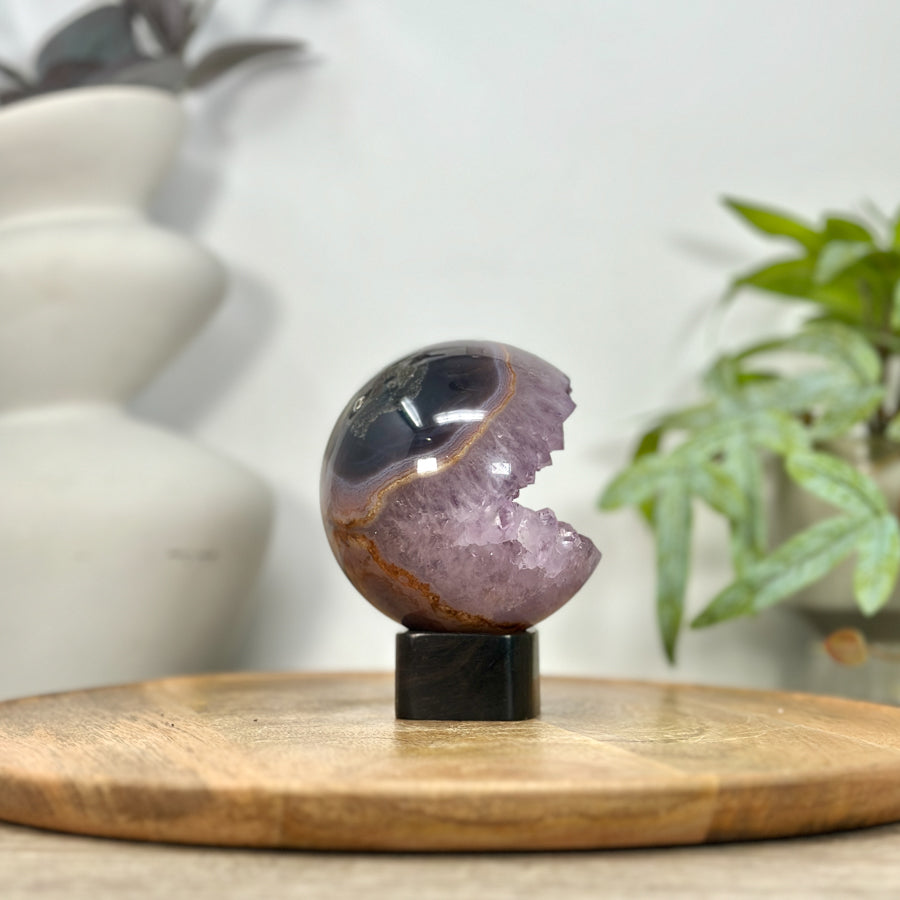 Amethyst Druzy Sphere Geode - SPH0211